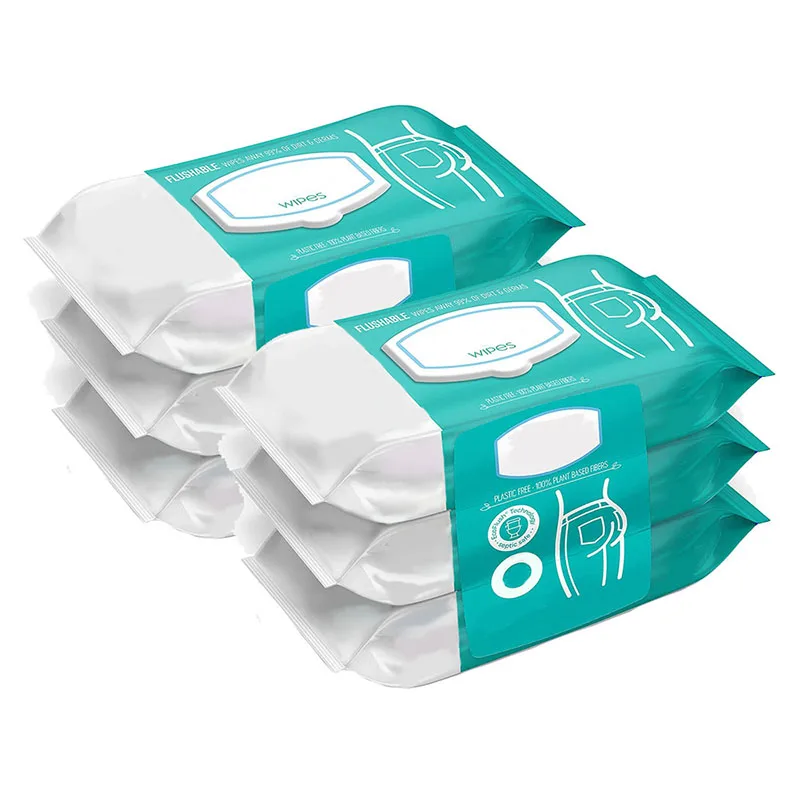 Безспиртовые безопасные дезодорирующие чистящие салфетки Смываемые влажные салфетки для туалета биоразлагаемые