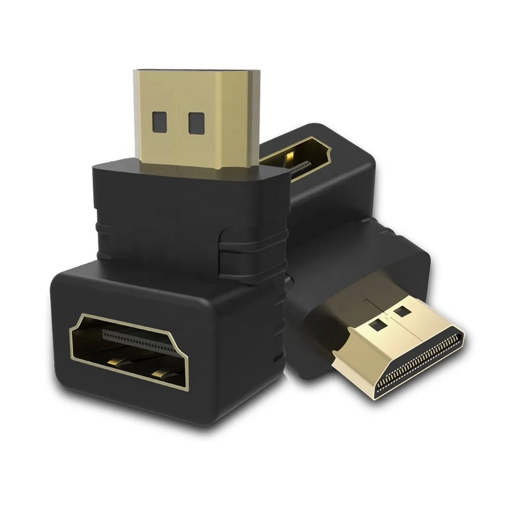 Vnew дешевая заводская цена 90 градусов HDMI штекер-HDMI гнездо мини HDMI адаптер высокой четкости аудио и видео конверсионная головка
