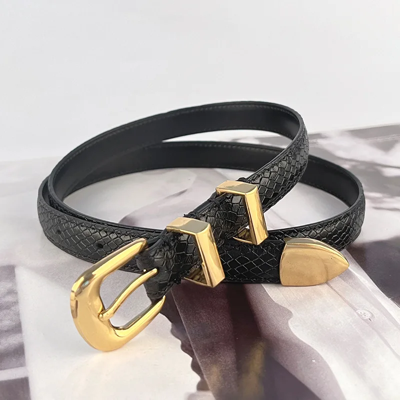 Luxury Top Layer Cowhide Leather Belt Women Genuine Leather Waist Belts Decoration Jeans Wholesales