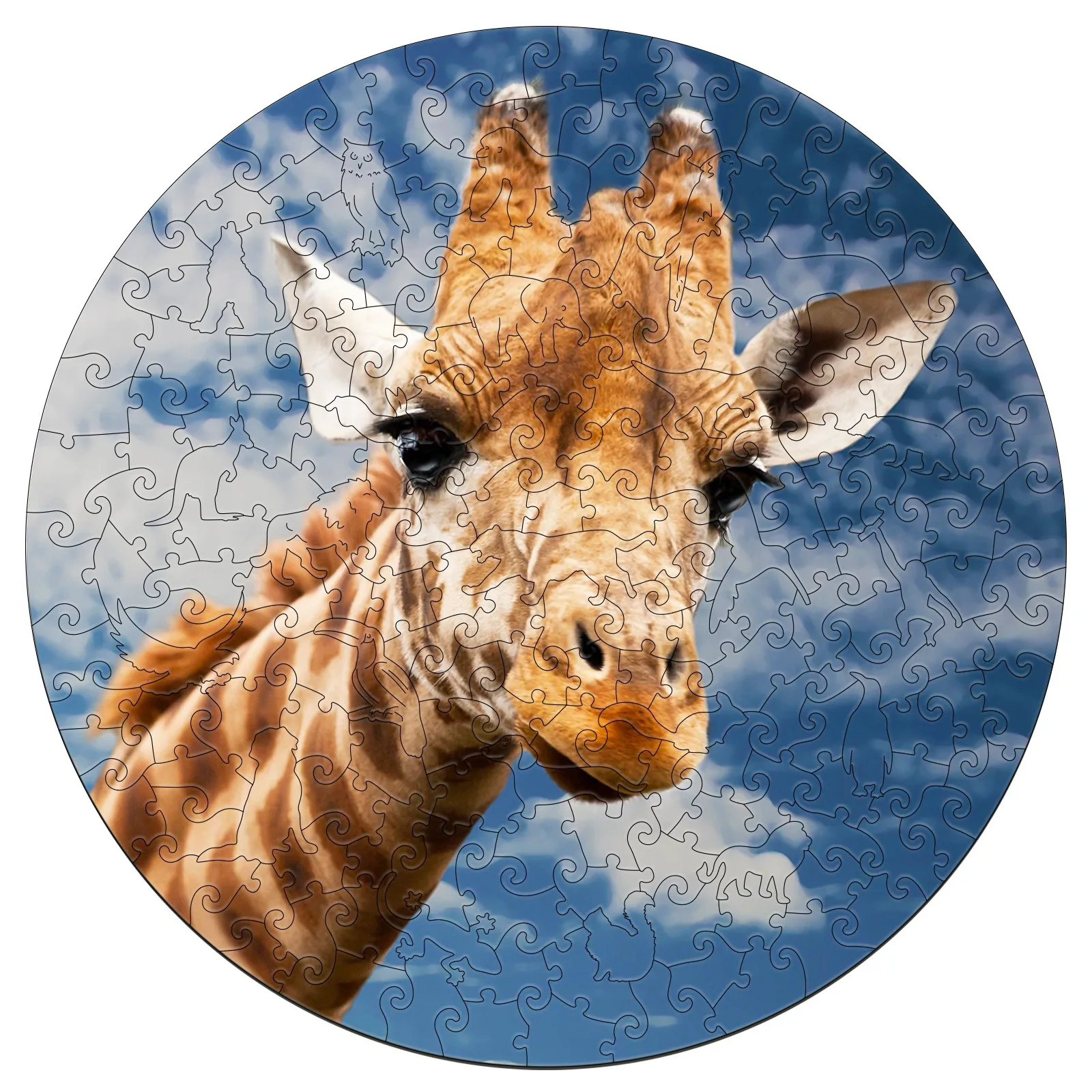 WOODBESTS GENTLE GIRAFFE 3d wooden puzzle animals custom adult jigsaw wooden puzzle