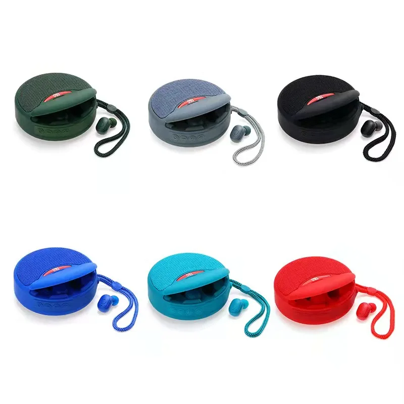 2022 New Design Handsfree Tws Earphones Portable Speakers 2in1 Bluetoohs Music Speaker 5w Mini Small Speakers Wireless