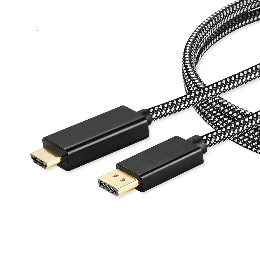 Vnew customized length  Displayport to HDMI CABLE 4K 60Hz DP to HDMI Gold-Plated Cord 6 Feet Cable for mobile phone