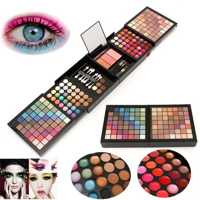 
New Design Hot Sell 177 Color Cosmetic Set Combined Eyeshadow&Blusher&Lip Gloss Eye Shadow Palette Kit With Gift Case For Beauty 
