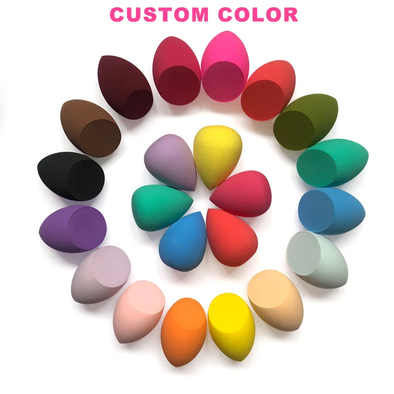 Capsule Storage Box Cosmetics Foundation Colorful Beauty Teardrop Olive Cut Shape Bevel Makeup Sponge