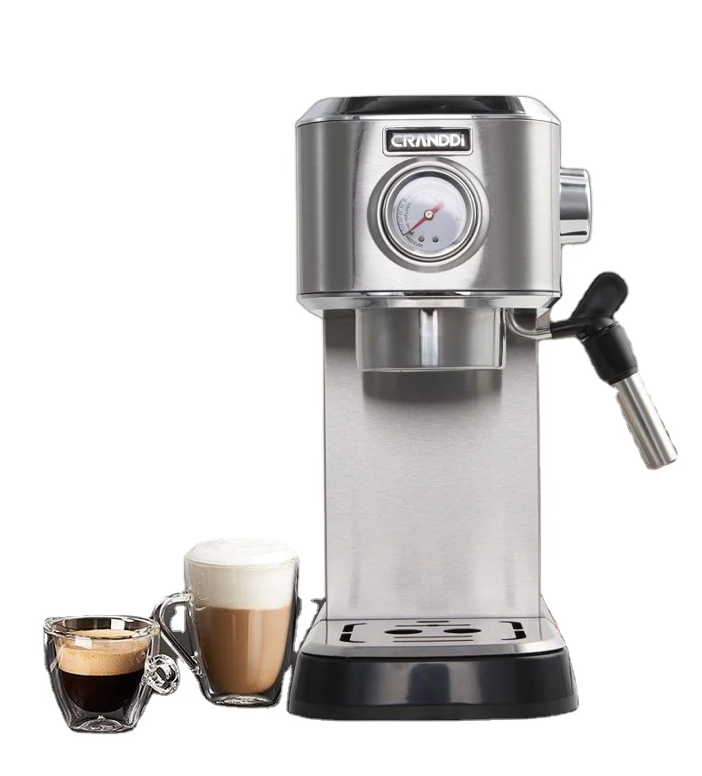 Бытовая электрическая полуавтоматическая кофемашина Expresso из нержавеющей стали с питальным насосом 15 бар