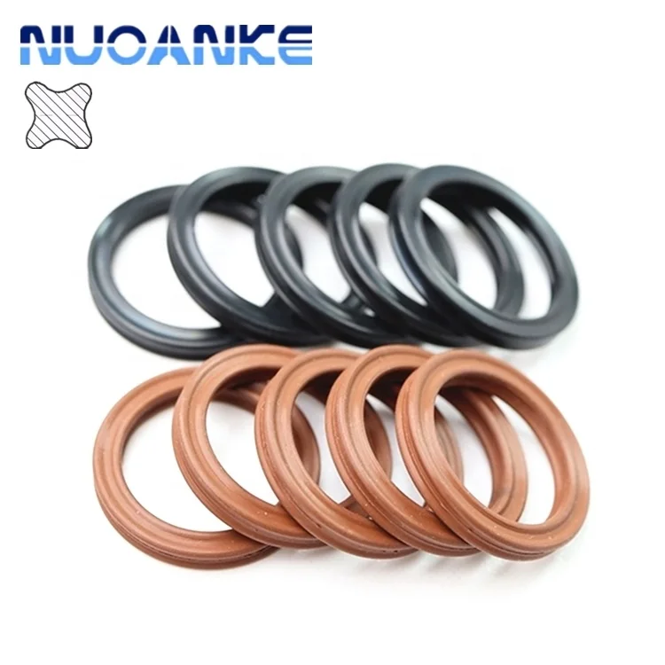 NUOANKE Standard Metric  AS568 Standard Sizes X-Ring Buna Nitrile FPM X Ring NBR FKM Quad-ring