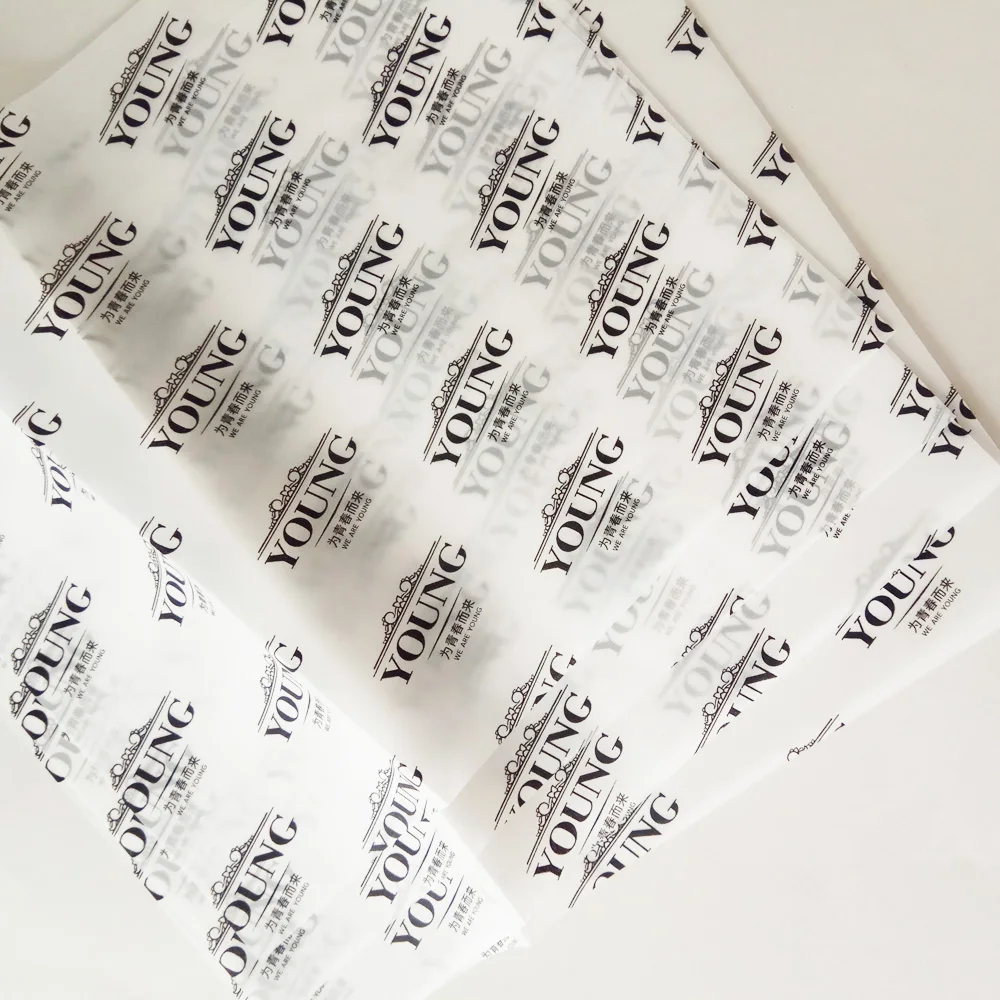 Custom Grease Proof Hamburger Wrapping Printed Wax Paper  005