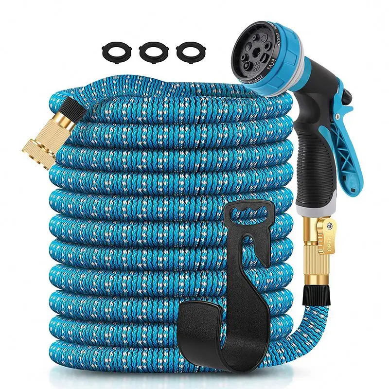 No Rust Brass Connectors, Best Super Durable Expandable Flexible 3750D Fabric 4 Layers Flex Strong Latex Garden Hose/