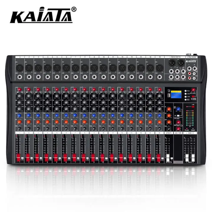 KAIKA  CT16-4 New 16-channel Max Audio Mixer with low price power amplifier Usb digital Audio DJ