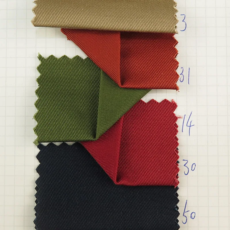 Wholesale of Source Factory Spot Thick Slanting Tencel Cotton Trousers Workwear Trousers Cloth Jackets Coats Fabr