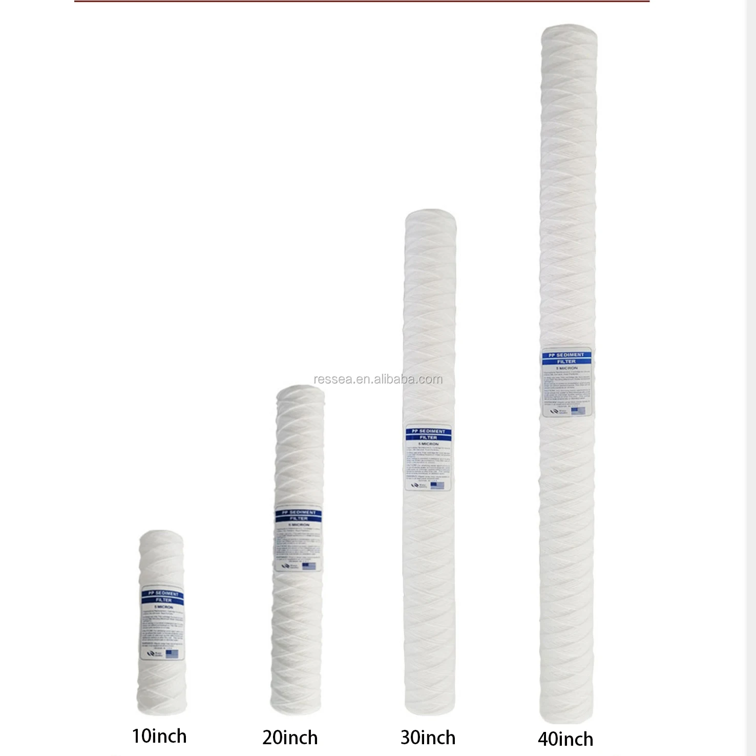 10 inch pp wire wound water filter element / 30 inch string cartridge filter 5 micron