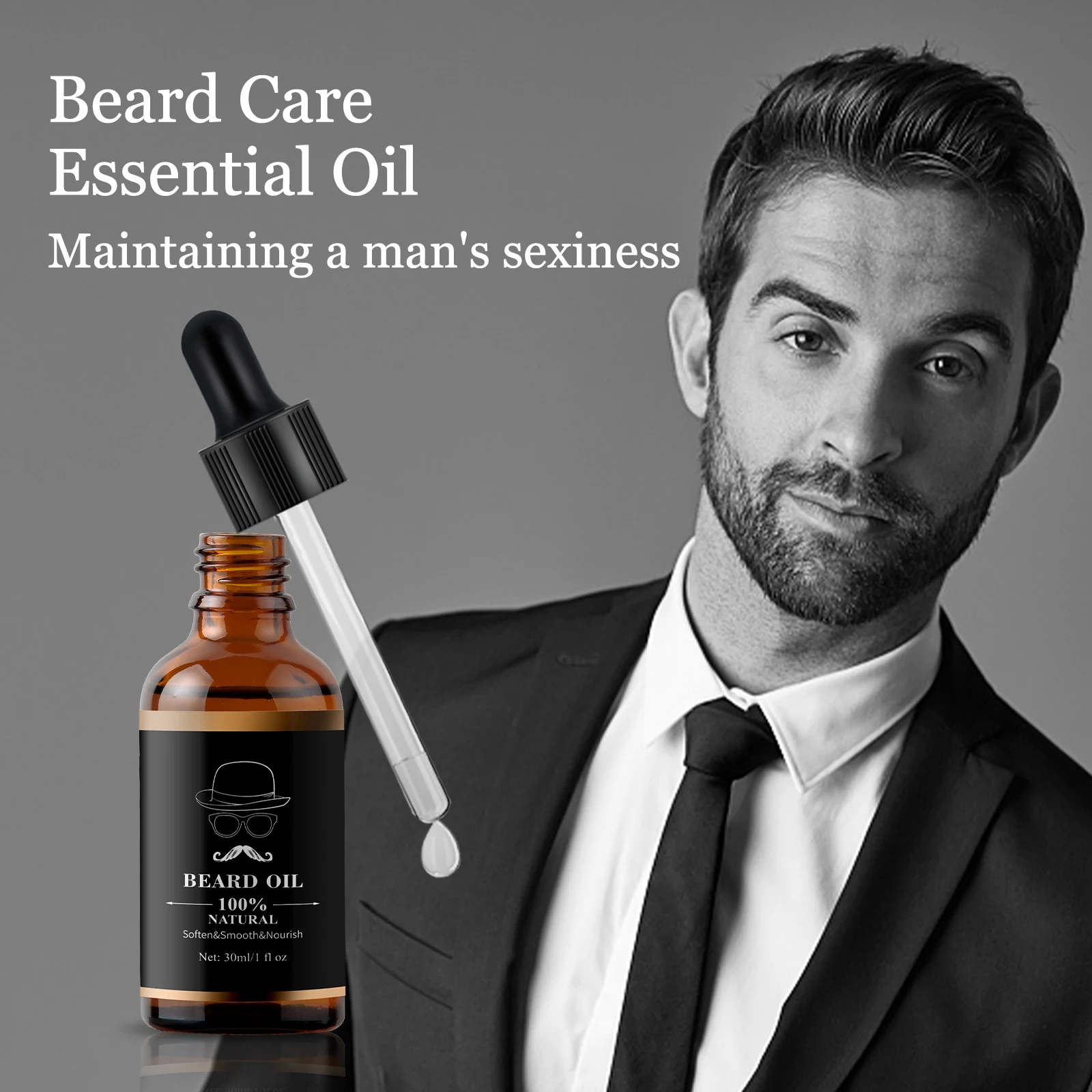 Professional Manufacturer Beard Grooming kit For Mens Organic Beard Growth Oil Balm Set