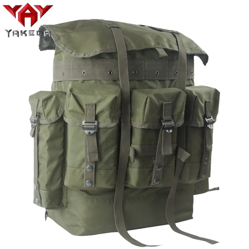 Yakeda hiking camping outdoor heavy duty Rucksack Alice tactical backpack bag with metal iron external frame