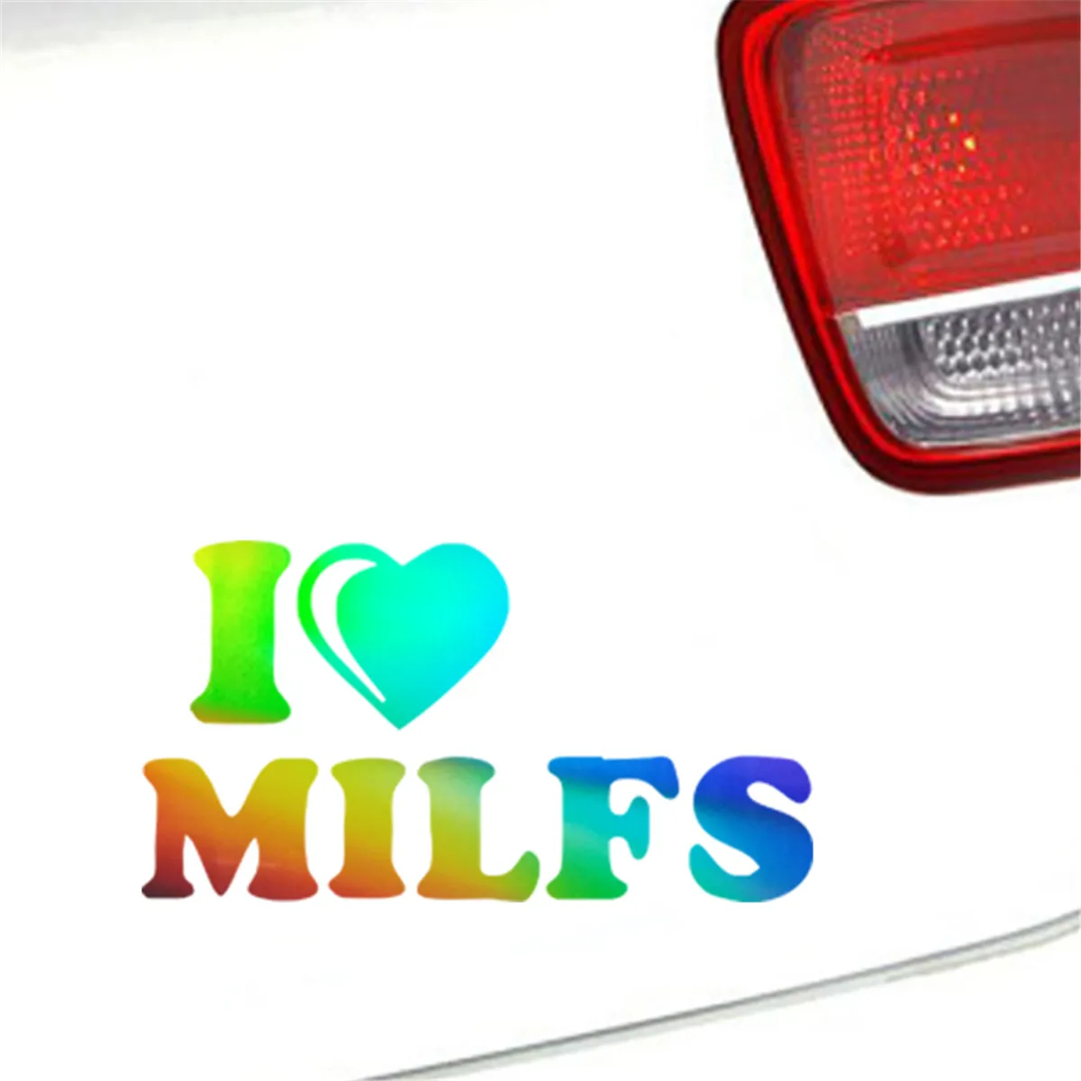 I Love Milfs Fun Sticker Car Window Door Bumper Laptop Motorcycle Vinyl Decal Gift Die Cut Decals Laptop window Glass