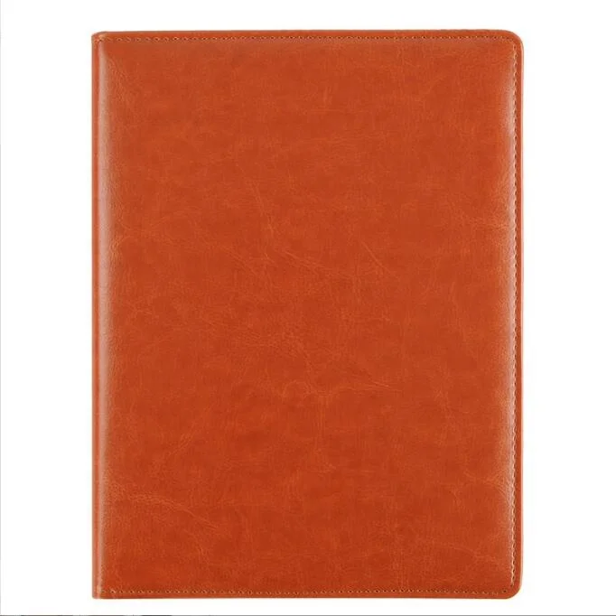 2025 Filing Products A4 Size Customized Logo Brown Pu File Leather Folder Organizer Executive Business Document Folder