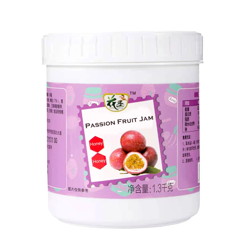 OEM glass jar jam jar natural grapefruit wholesale bulk 1.3kg  honey passion fruit jam
