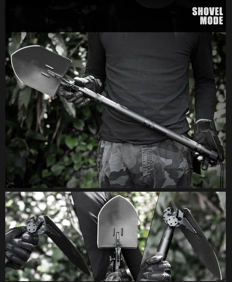 Non-clamping saw garden hand camping plow steel folding shovel for digging for  with handle head aluminum