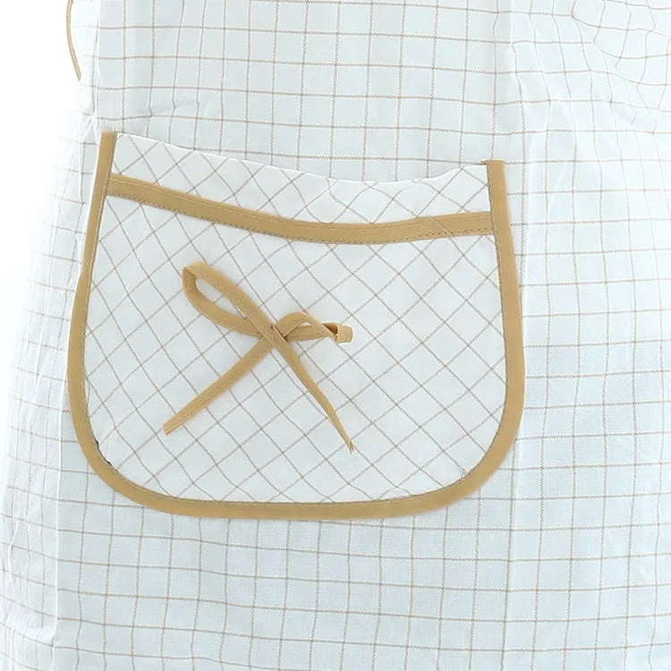 wholesale cotton white waffle pattern housewife kitchen mitten apron set