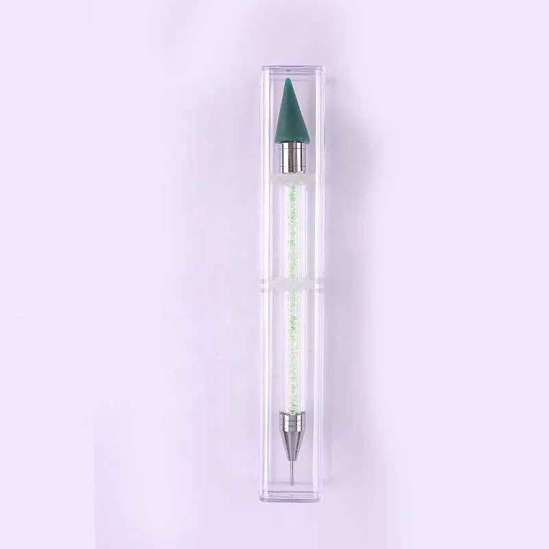 Wholesale Dual Head Acrylic Nail Art Dotting Pen Rhinestones Gem Accessories Beads Nail Picker Pencil Manicure Tools