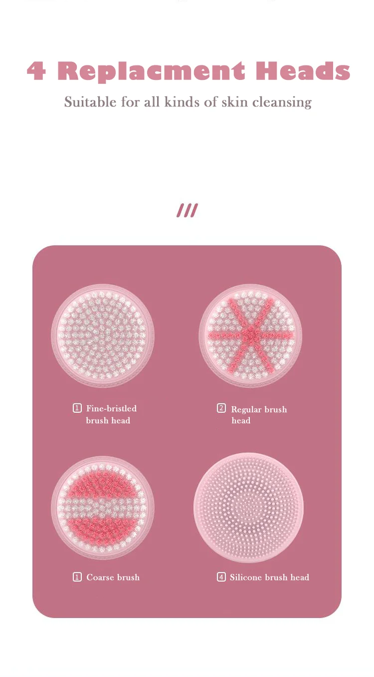 Лидер продаж 2022 4 в 1 щетка для чистки лица электрическое звуковое Силиконовое вибрирующее устройство при отшелушивании