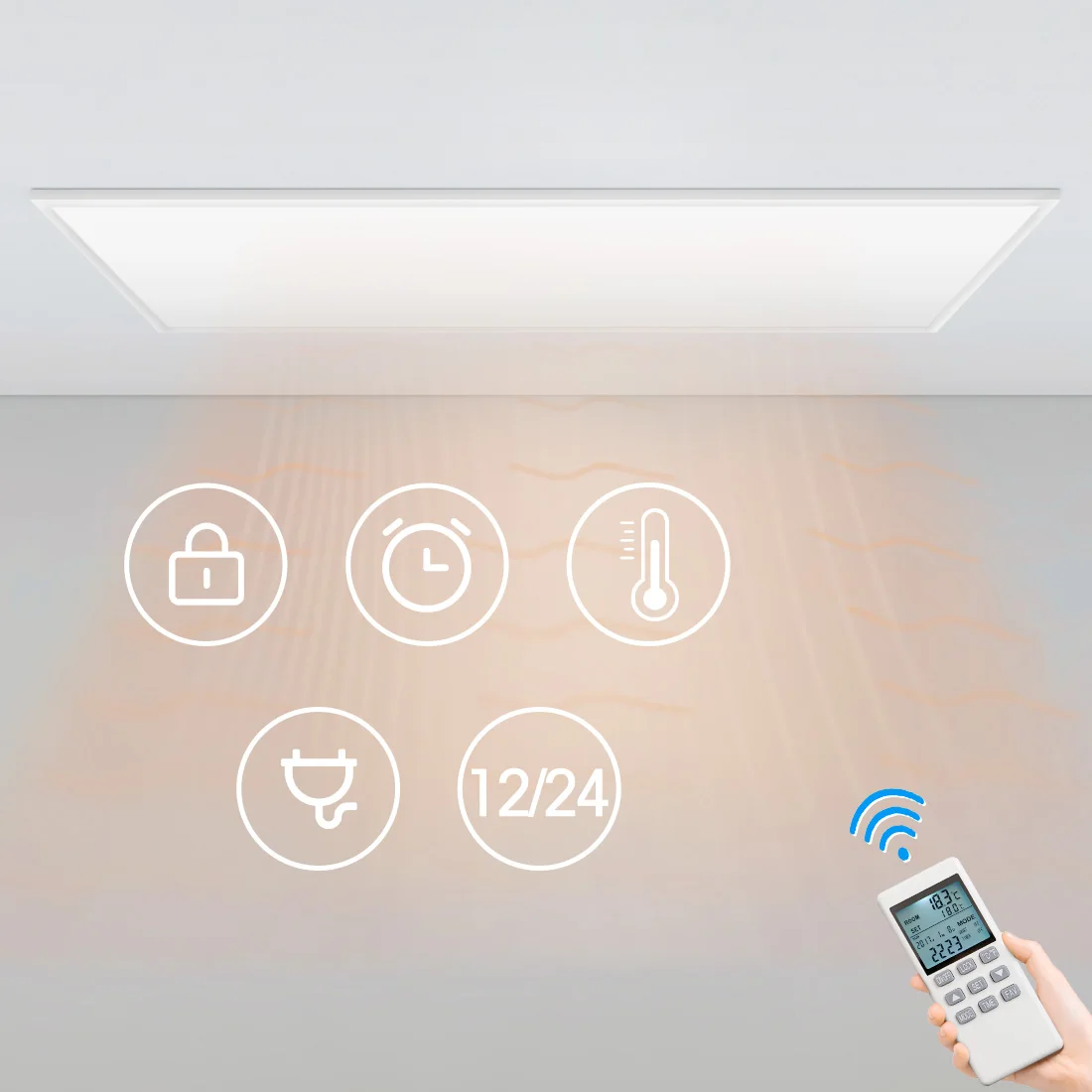 Remote Control Ceiling Heating  Programmable Thermostat Electric Heater Panel