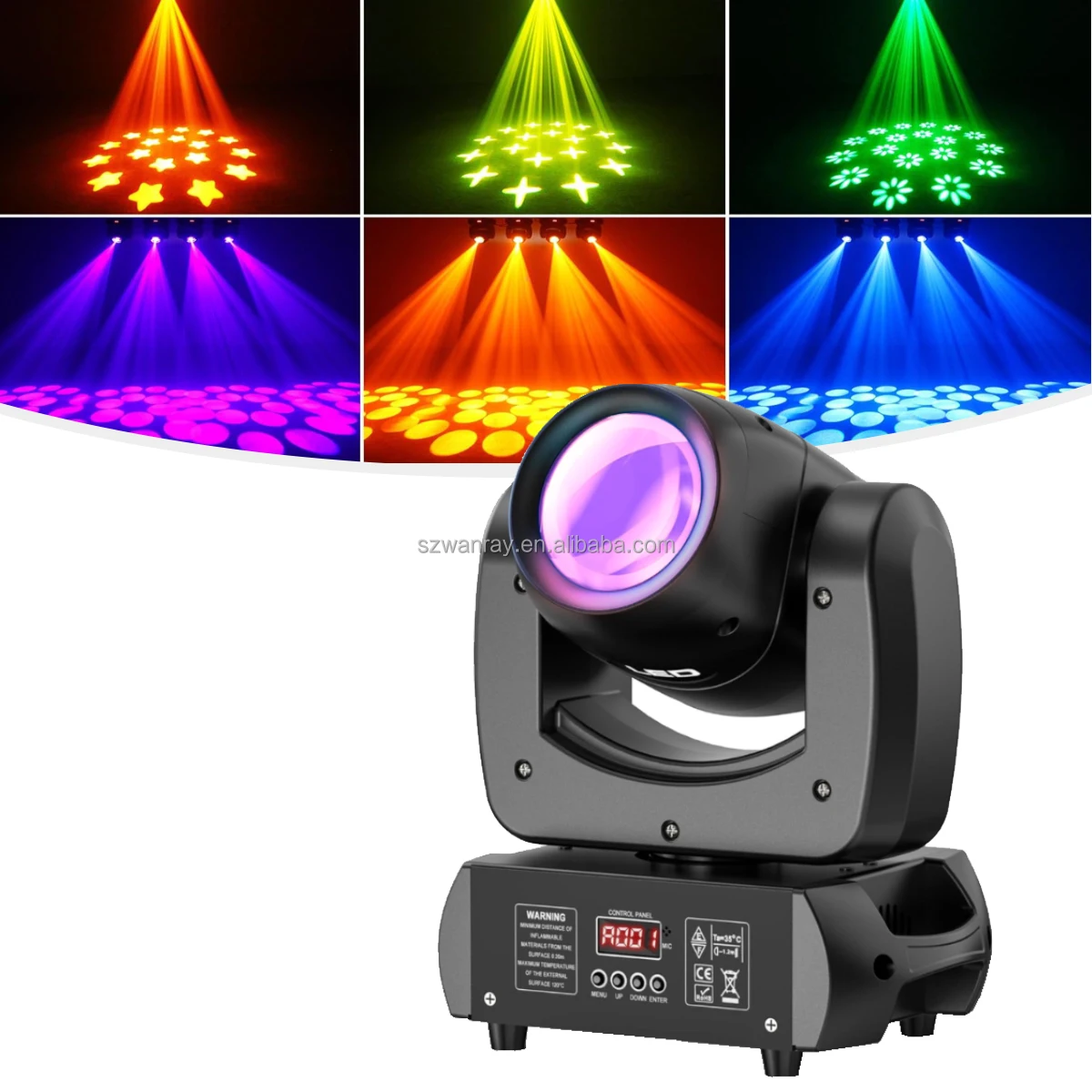 Hot Selling Mini Moving Head 100W Beam Spot Light with 8 Prism for Disco Party Club Bar DJ Show Stage Lighting