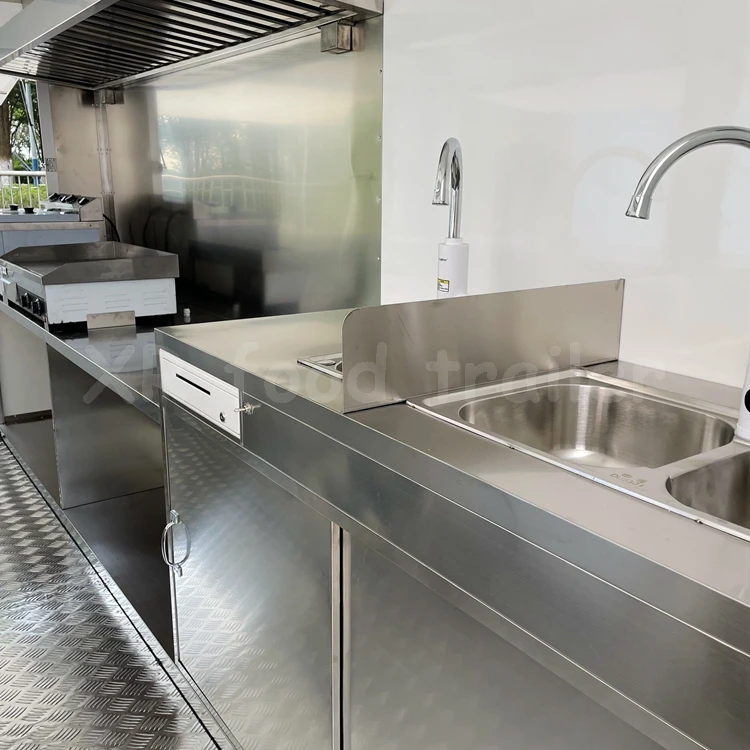 Best Designed Mobile Square Consession Trailer Food Carts and Food Trucks Mobile Food Trailers for Sale Malaysia Fiberglass