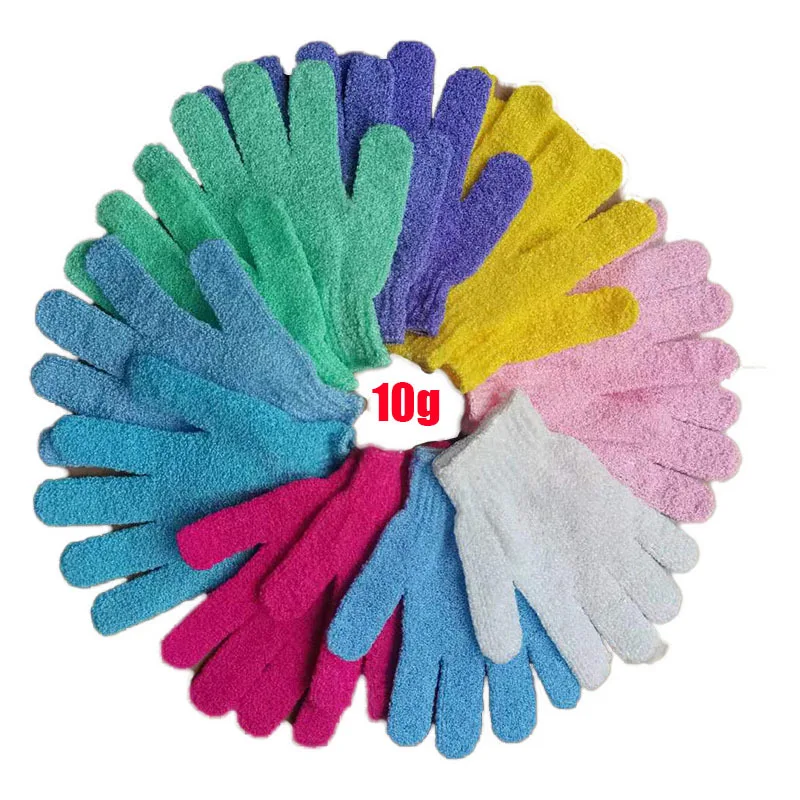 Wholesale Dead Skin Remove Body Scrub Massager Exfoliating Natural Nylon Shower Bath Gloves