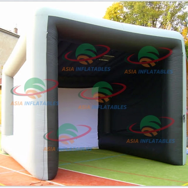Factory price inflatable golf simulator tent with movie screen , inflatable Golf Simulator Driving Range Tent
