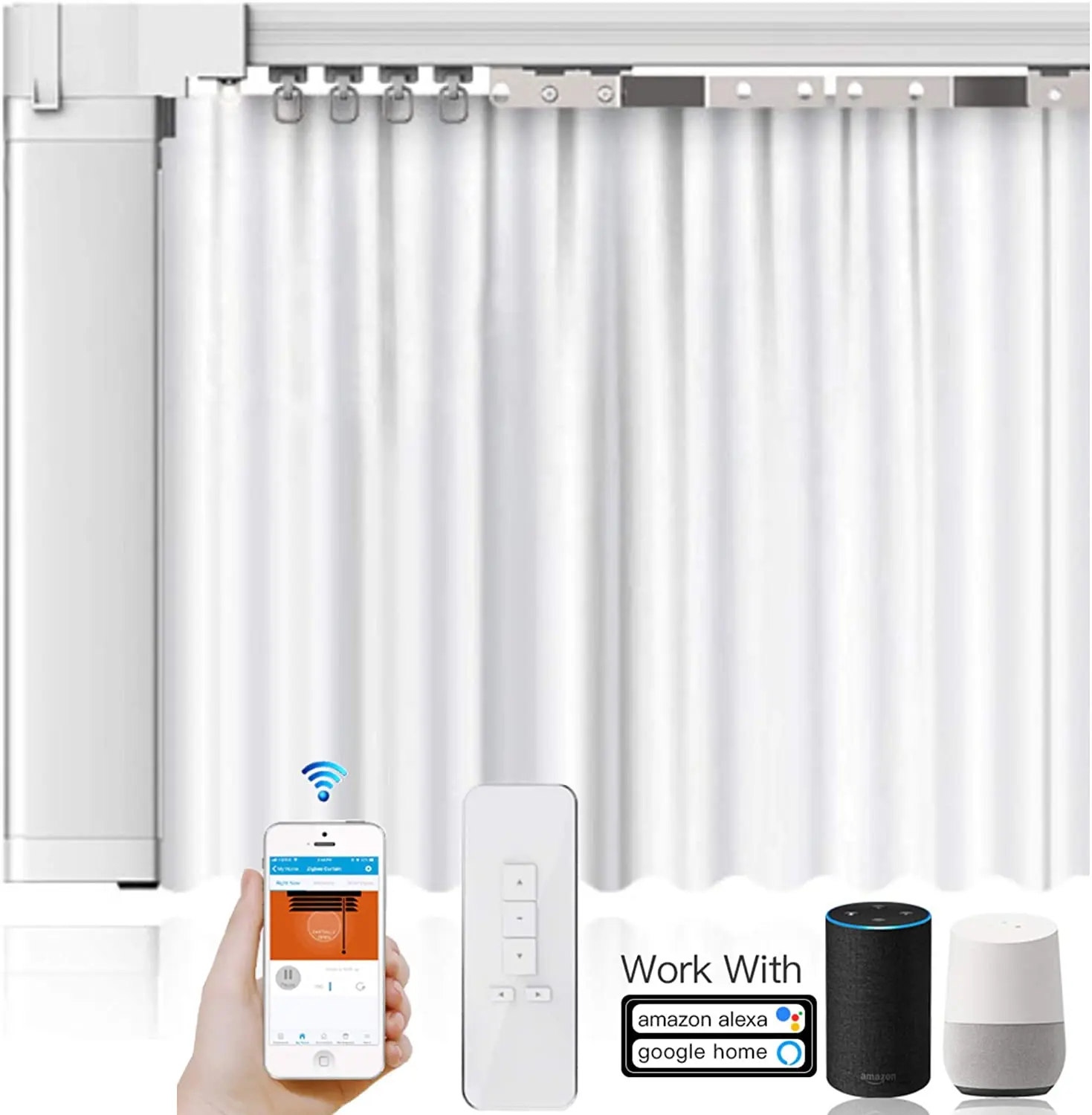 Wholesale Smart Curtains System Electric Curtain Track with Automated Rail Smart Curtain Drivers and adjustable Track