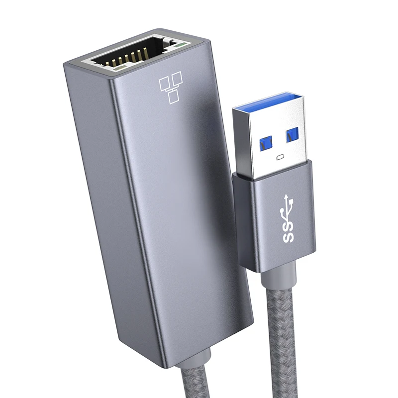 ULT-unite Upgraded USB 3.0 to 2.5G Ethernet Converter 2500Mbps Full Speed USB to RJ45 Adapter for Mac OS, Windows