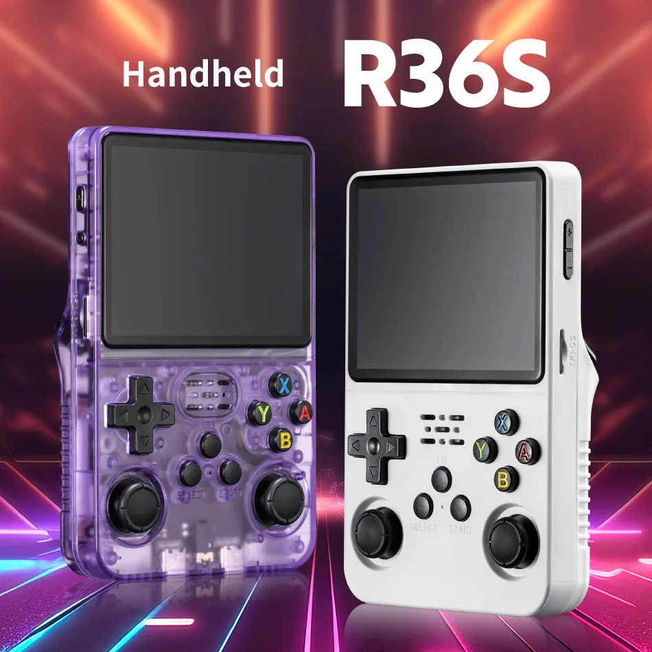 R36s Handheld Game Console GBA Arcade Classic FC & PSP Portable Gaming for Christmas