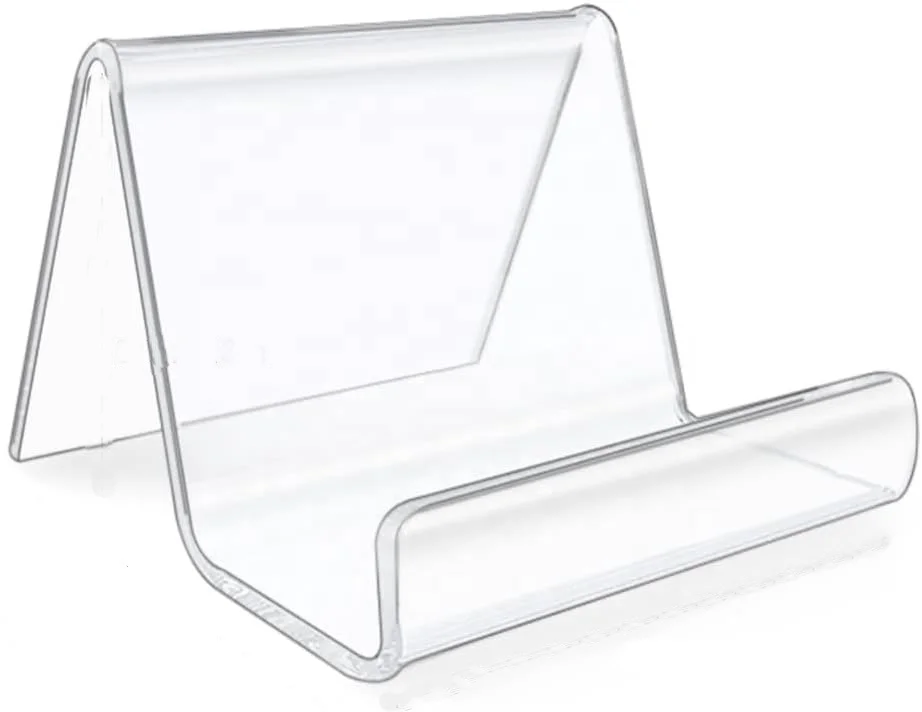 Upgrade 50 Pieces Name Card Capacity Desktop Clear Acrylic Business Card Holder Case