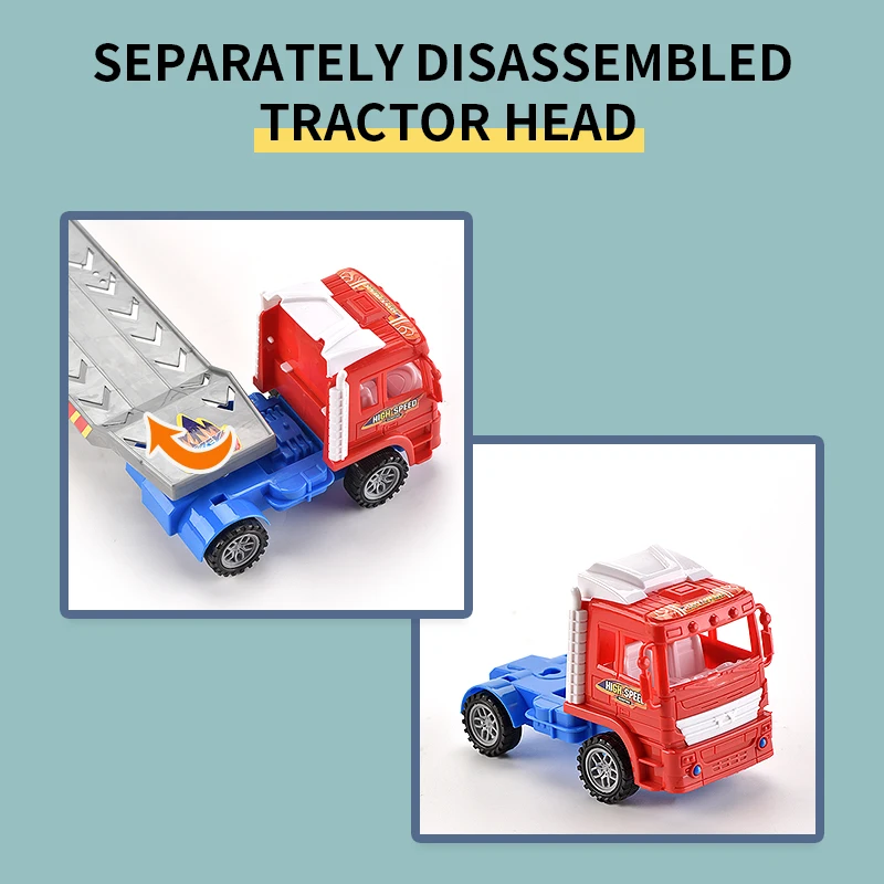 Hot Sale Wholesale Cheap Inertial Friction Powerful Plastic Trailer Tow Truck Toy for Kids