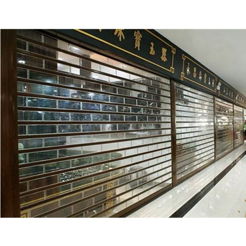 Vertical PC Roller Shutter Door/crystal Rolling Door/transparent Security Roll up Door