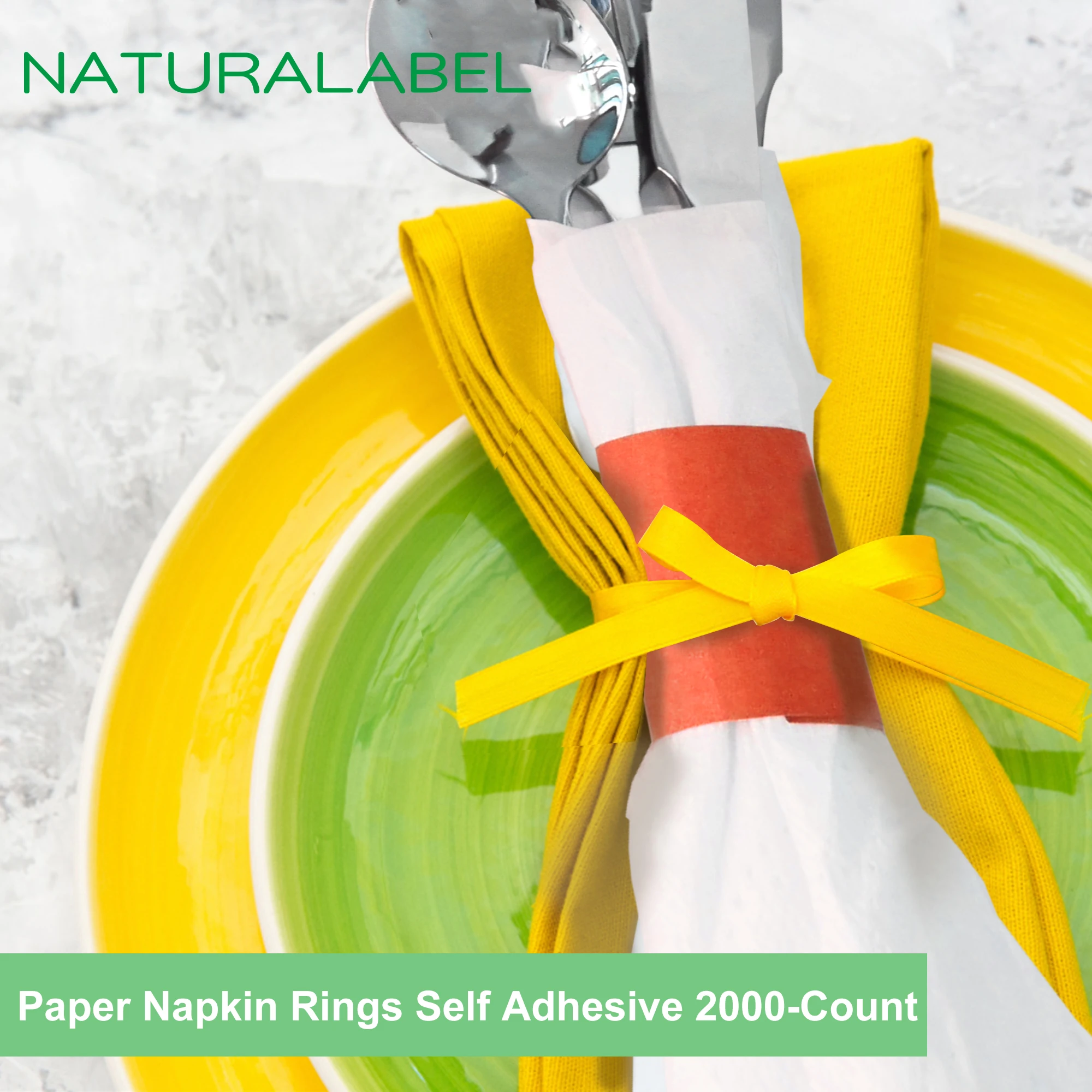 Red Colored Paper Napkin Band 2000 / Box