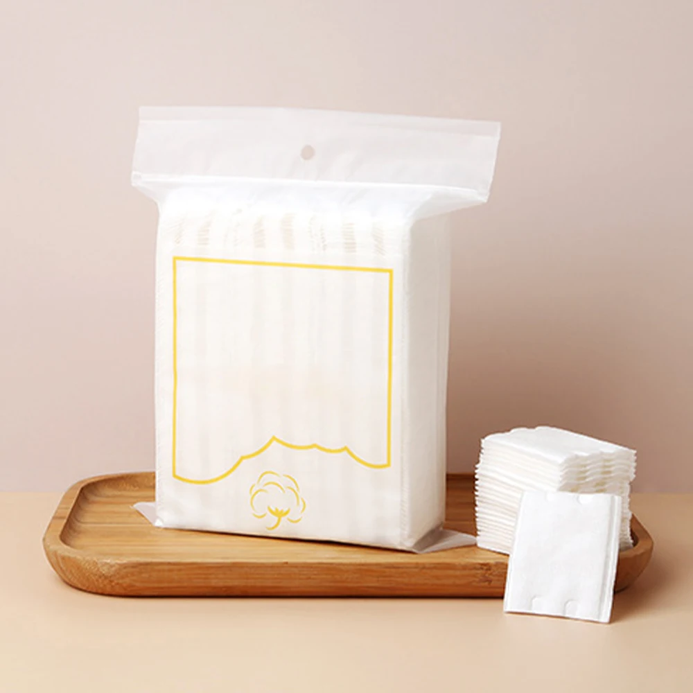 Customized Logo Embossed Dots Disposable Makeup Remover Cotton Facial Pad Applying Toners Cleaners And Lotions