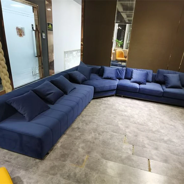 Hotel Living Room Furniture High Quality Luxury Sofa velvet ModularLuxury Style Gold Thread Modern Decorative Sofa