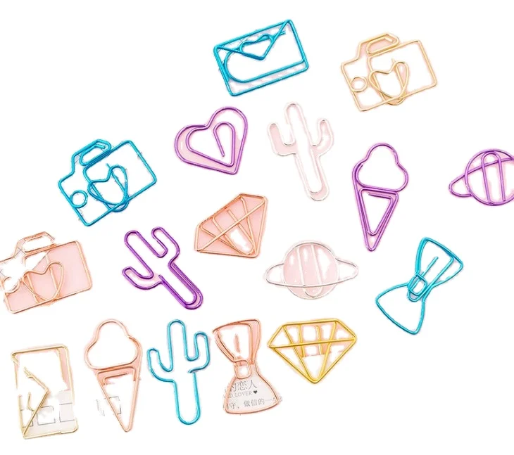 2021 милые Креативные многоцветные офисные школьные металлические скрепки для книг