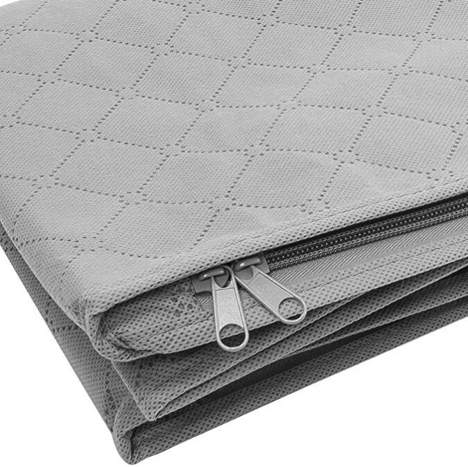 1MI SB-1 Non-woven Under-bed Quilt Storage Bag, Clothes Storage Bags with Zipper, Collapsible Bedding Storage Bags for Duvets