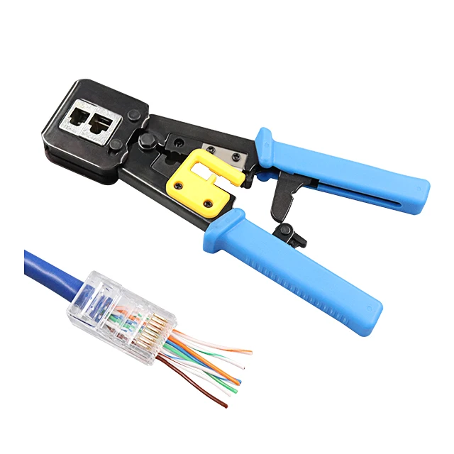Networking tools RJ45 Pass Through ez Crimping Tool cable pliers Telephone Cable cutter Tool for RJ11/RJ12