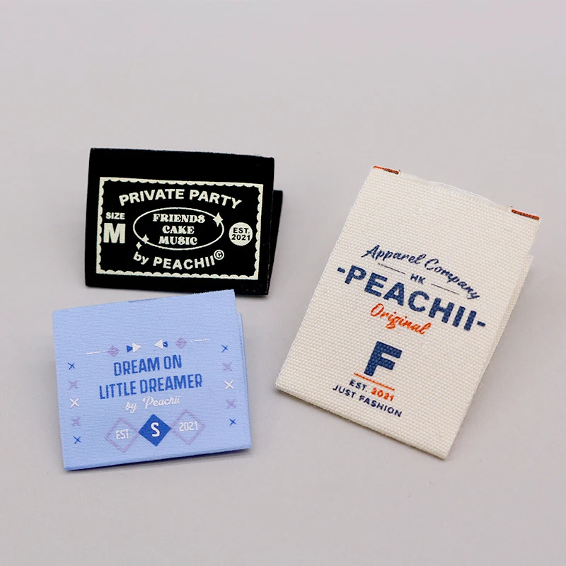 Woven garment label Supplier Custom Private Custom Brand Name Logo labels for clothing laser cut woven label