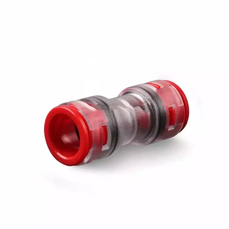 clear body 5mm direct install micro duct straight connector