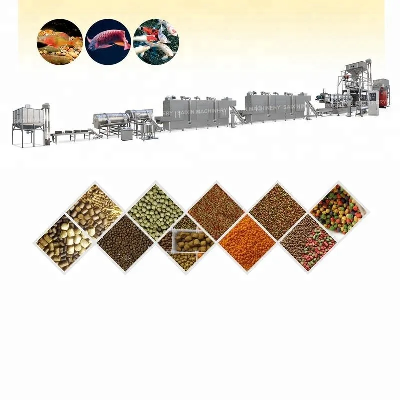 500kg/h pet ornamental fish tilapia steam boiler industrial floating fish feed extruder making machine