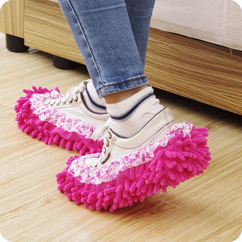 MZL 1PC Dusting Cleaning Foot Shoes Mop Slipper Floor Cleaner Detachable And Washable Slippers