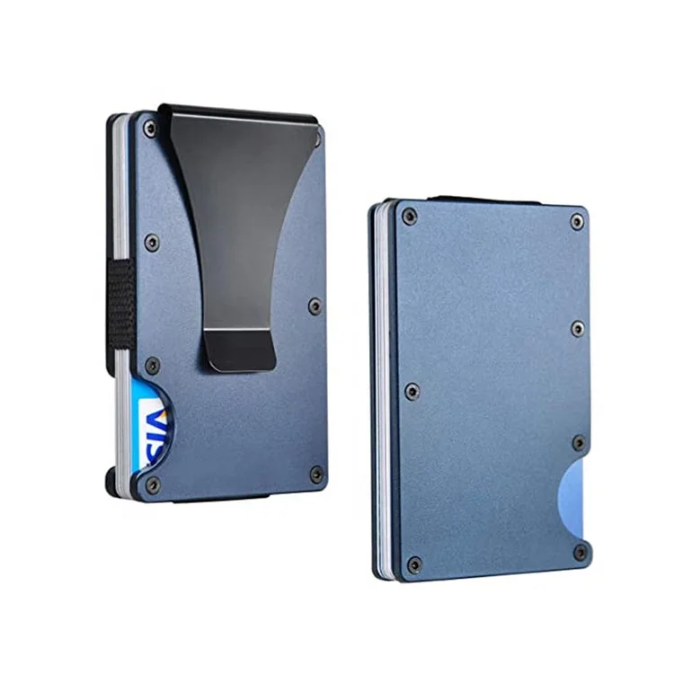 2022 Rfid Metal Bank Credit Card Holder Men Minimalist mini Wallets Slim Thin Tactical Business ID Cardholder Case Purse