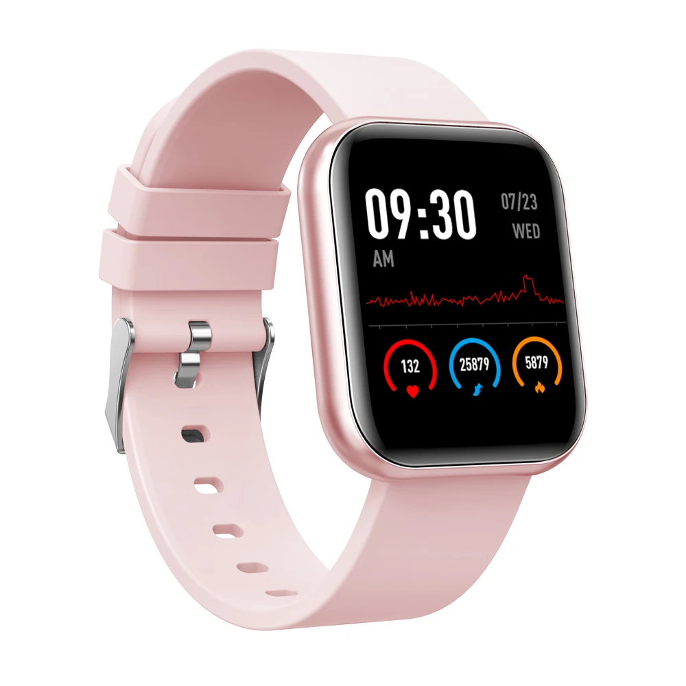 SMA V1 Health Care Smart Watch Mini 1.3-Inch Square Shape 7*24 Heart Rate Call Reminder Smart Watch