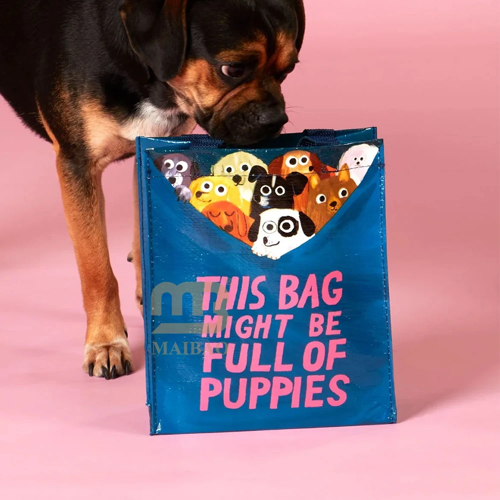 Custom cute deign  spunbond Grocery non-woven bag Promotional PP Laminated Reusable nonwoven Fabric Non Woven Shopping Tote Bag