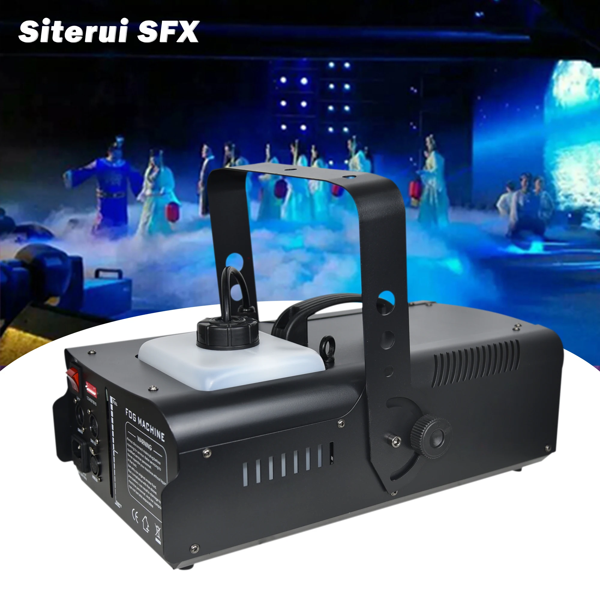 Siterui SFX 1500W black metal shell fog machine DMX controls the stage white smoke equipment Wedding stage atmosphere equipment