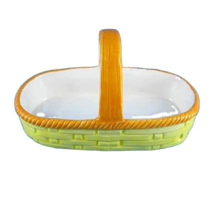Hand made ceramic candy basket for home decoration